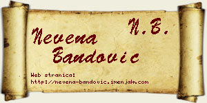 Nevena Bandović vizit kartica